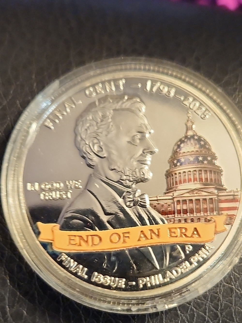 End of an Era Commemorative Coin - Silver Tone with Gold Accent